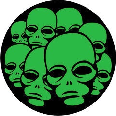 Alien Faces Vector Image by Vectorportal, on Flickr Re-coloured